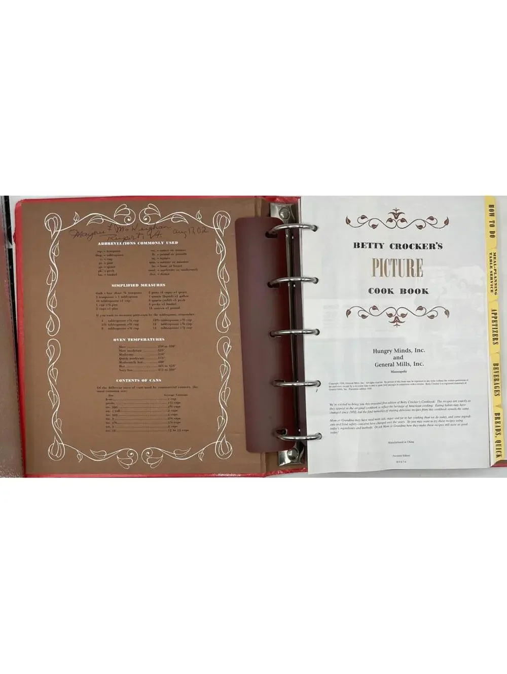 Vintage Betty Crocker's Picture Cookbook: 1950 Facsimile, Ring Binder